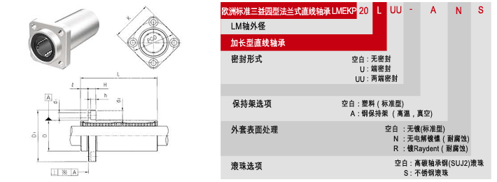 LMEKP-L直线轴承，韩国SAMICK直线轴承，三益直线轴承，韩国三益代理销售-昶晟隆