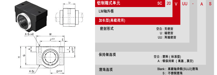 SC-V短型SAMICK直线轴承，三益直线轴承，三比克直线轴承，韩国三益轴承代理