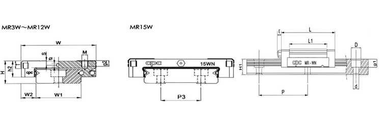 MR-W直线导轨-CPC直线导轨